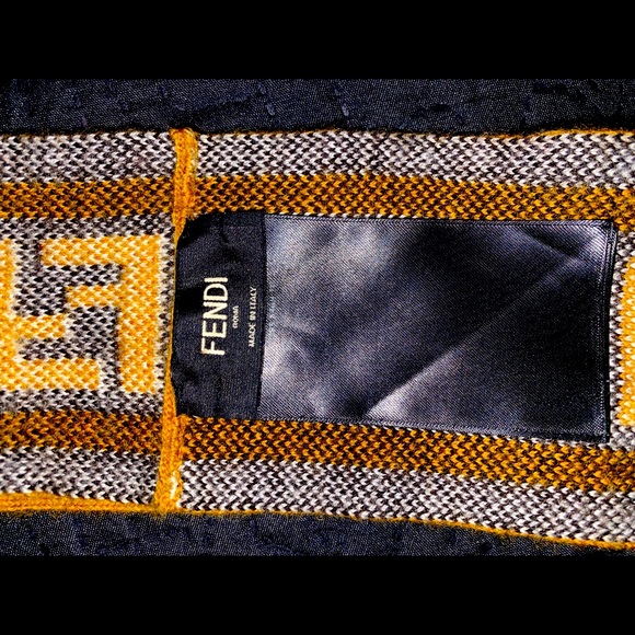 Black & Brown Wool Forever Fendi Head Band - Picture 3 of 4